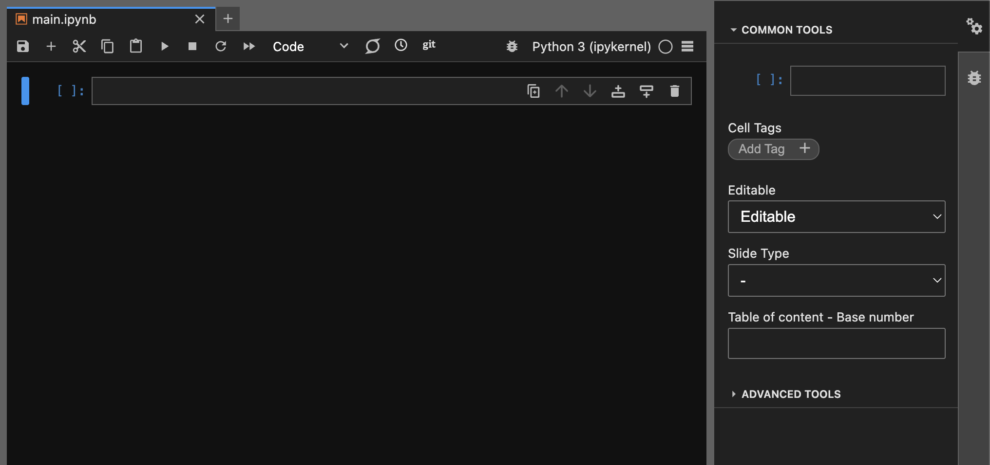 JupyterLab property inspector
