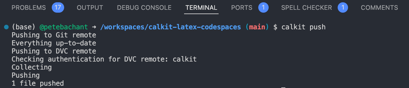 Calkit push.