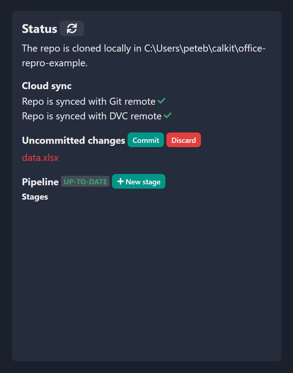 Uncommitted changes in the repo after adding a chart to the spreadsheet.